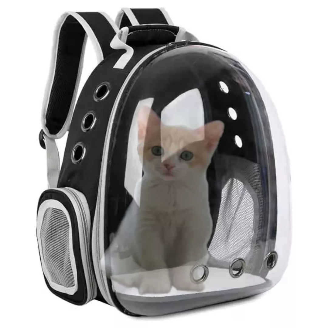 🚀 Mochila Transportadora Estilo Nave Espacial – Ideal para gatos y perros pequeños.